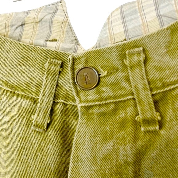 VINTAGE 80’s 90’s Donovan Light Green Ribcage High Waisted Baggy Carpenter Jeans - Picture 7 of 8